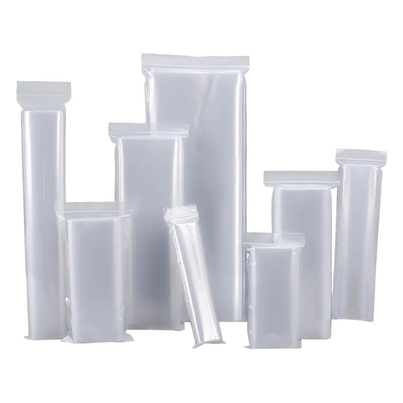 Extended Sealed Bag Slender Ziplock Bag Transparent Pe Plastic Bag Long Strip Sealed Bag Light with Packaging Bag Batch