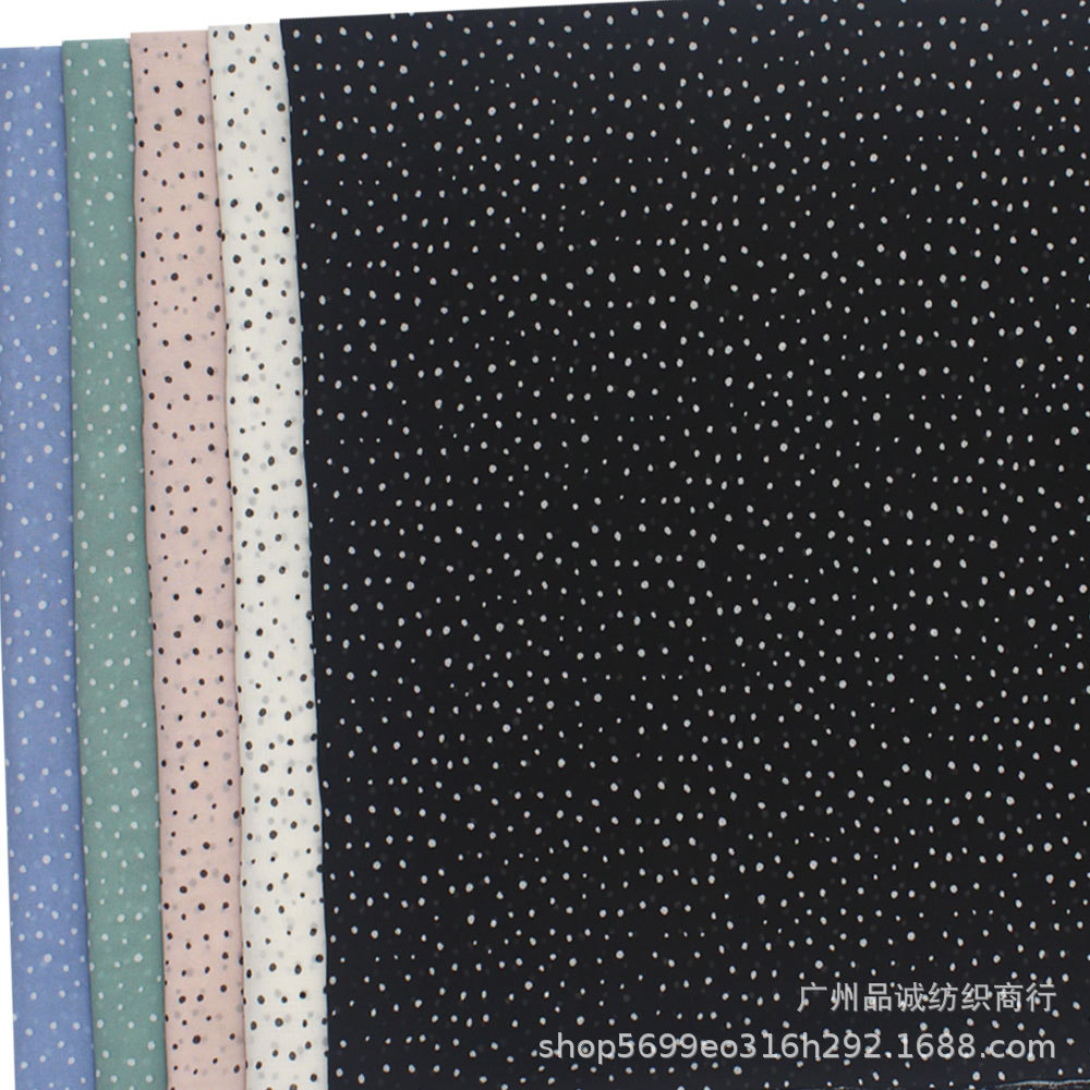 Pearl Chiffon Printed Irregular Small Dots Chiffon Beads Printed Cloth Spring and Summer Women's Shirt Sunscreen Fabric