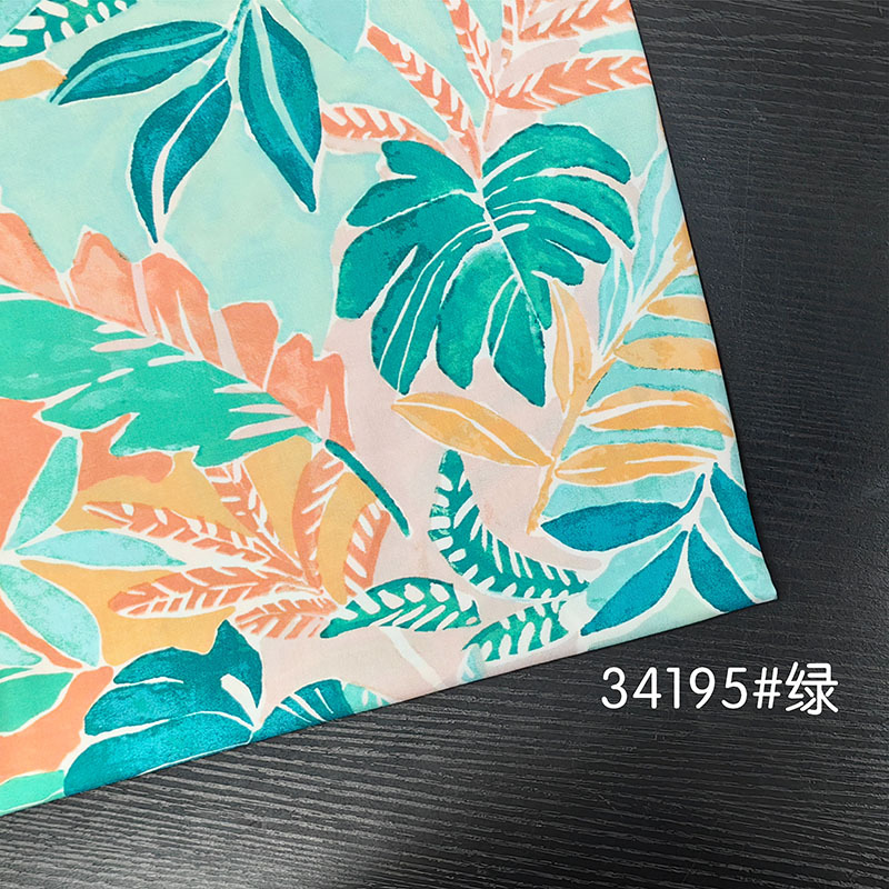 Manufacturer's new 30 people cotton Hawaiian banana leaf print tropical women's dress shirt print fabric