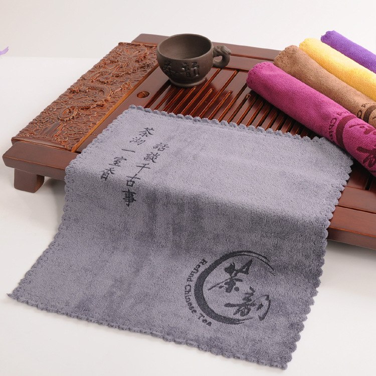 Picture of Tea Towel Thickened Absorbent Tea Towel Tea Table Rag Small Square Towel Kung Fu Tea Mat Pot Towel Independent Packaging Fixed Logo