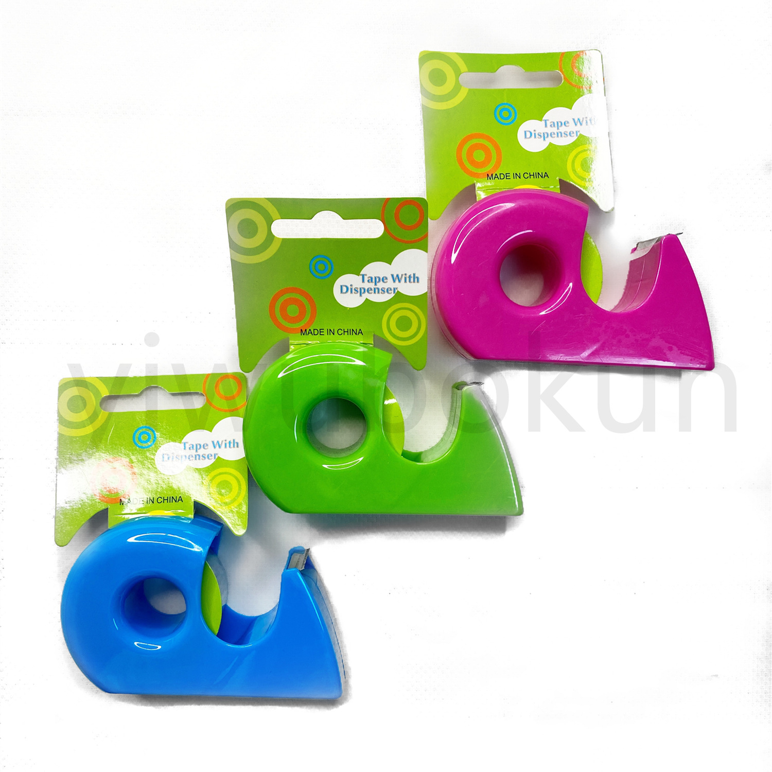 Three color rose red blue green tape holder mini fashion cute creative + stationery small tape color cutter