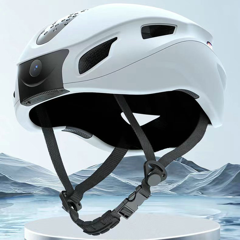 Cross-border new bicycle helmet passed international safety certification breathable cycling helmet with camera Bluetooth interconnection