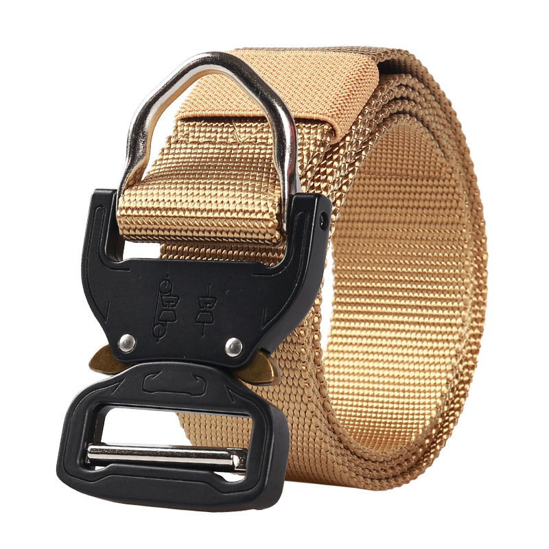 3.8cm Imitation Nylon Cobra Tactical Belt Quick Release Alloy Buckle Belt Military Fan Men's Belt Explosions