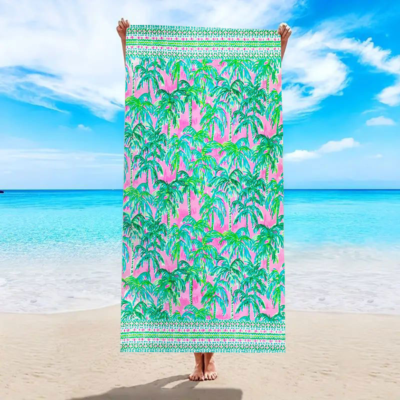 Amazon Temm Hot Selling Beach Towel Cross-border Exclusive for Reactive Printing Beach Bath Towel Swimming Bath Towel etc