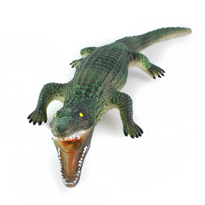 Picture of Simulation Crocodile Large Crocodile Model Soft Rubber Large Crocodile Simulation Model Toys Children's Toys Night Market Stall