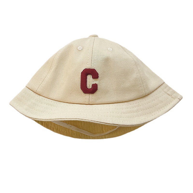 Picture of South Korea Baby Hat Spring and Autumn New Fashion Letter Basin Hat Boys and Girls Baby Sunscreen Children's Fisherman Hat