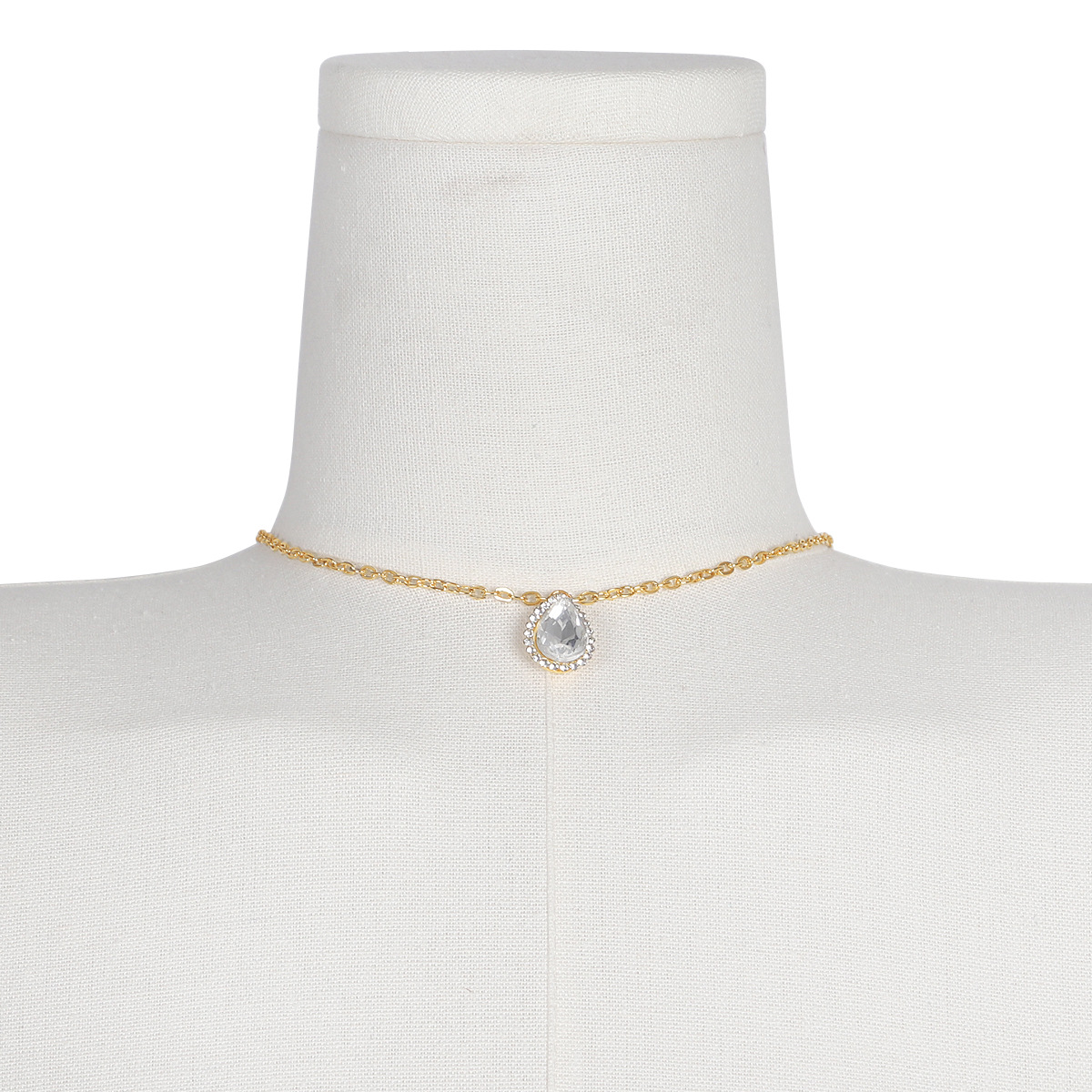 Picture of Bride Fashion Elegant Back Chain European and American Personality Body Chain Light Luxury Wedding Accessories Zircon Water Drop Chest Chain Wholesale