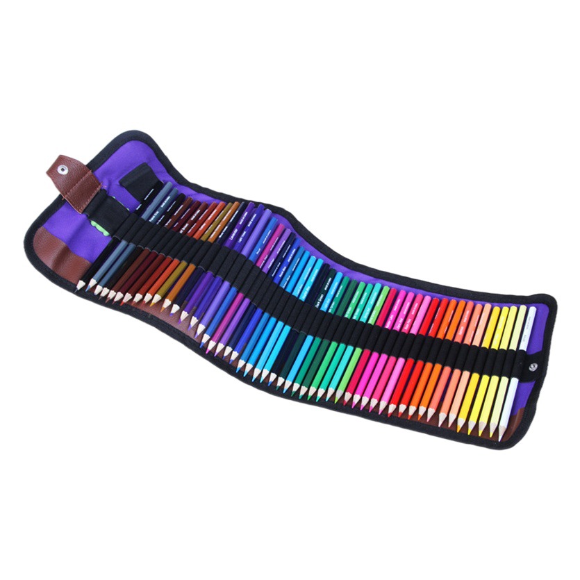 Cross-border color lead suit 50 color 70 color hexagonal rod basswood color pencil oily color pencil art pen wholesale