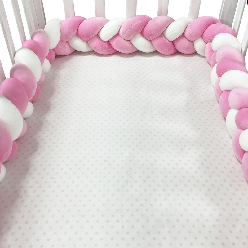 Picture of Baby Bed Circumference ins New Hand-Woven Long Knotted Ball Three-strand Brait Anti-collision Soft Bag Baby Bed Circumference