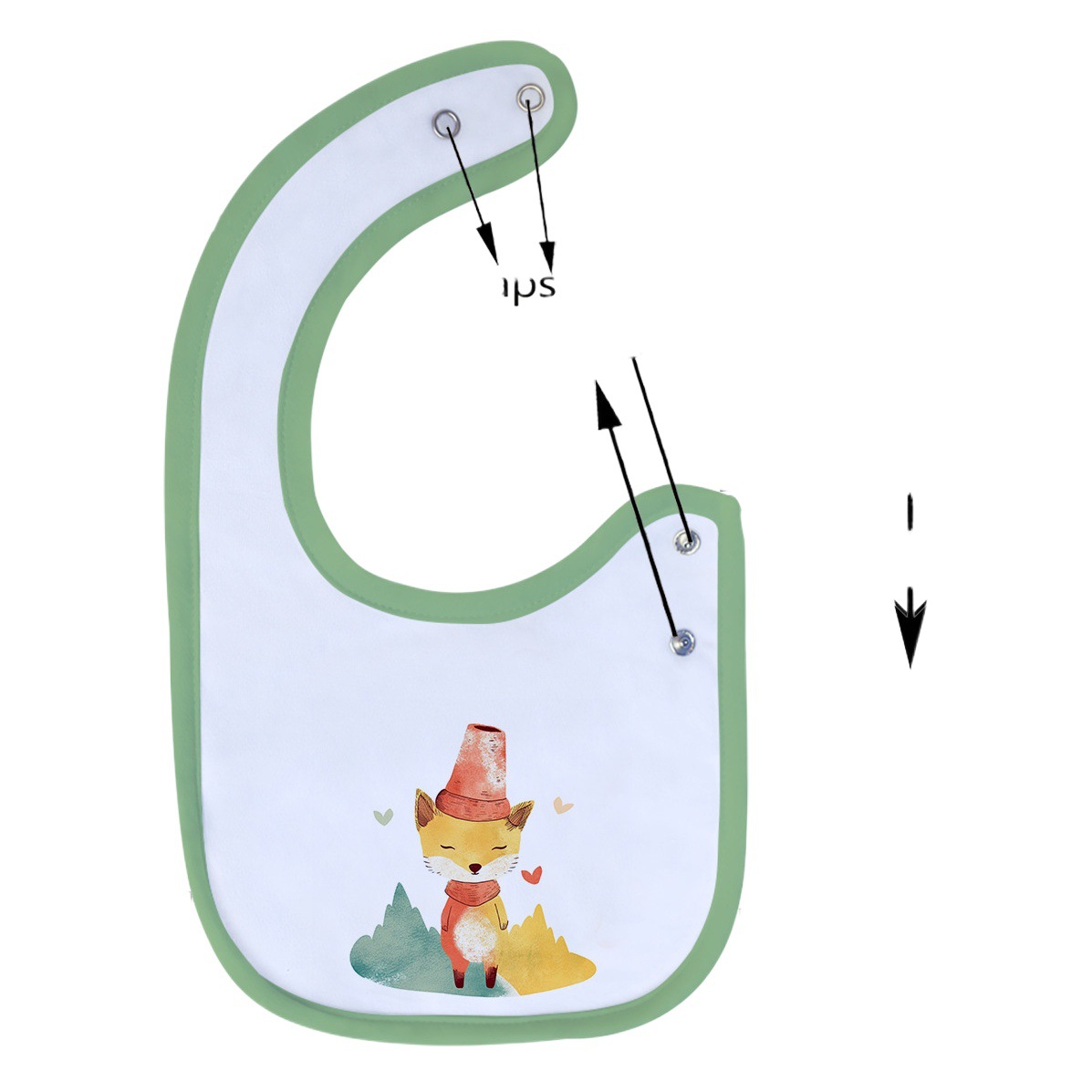 Six-piece baby bib-high absorbent pure cotton material, adjustable waterproof baby bib