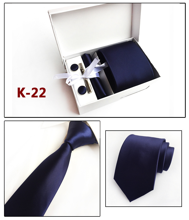 Picture of Manufacturers wholesale men's tie in stock gift box 6 pieces suit group tie business formal tie