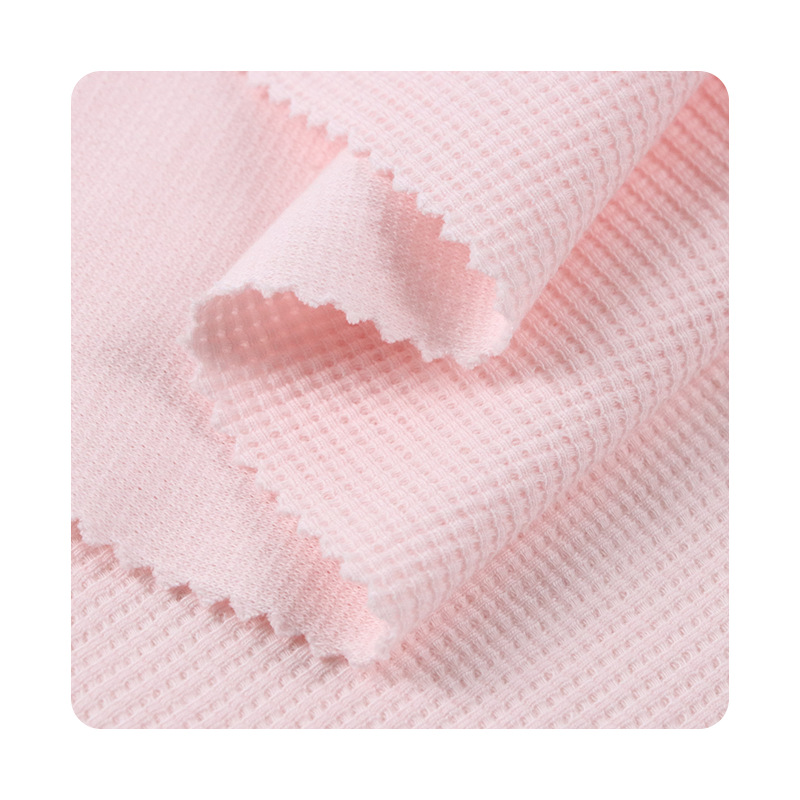 Picture of 170g cotton waffle jacquard fabric spring and autumn vests casual home clothing cotton waffle fabric