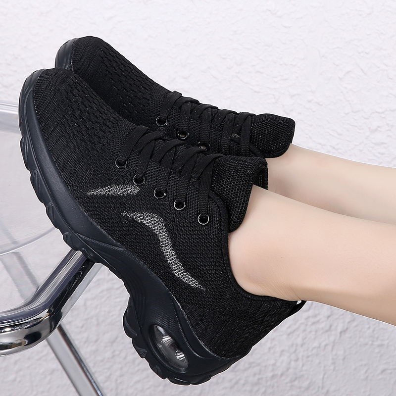 Picture of 2024 Black Dance Shoes Yang Liping Square Dance Shoes Soft Sole Women's Jazz Shoes Middle Heeled Sports Dance Shoes Not Tired Feet