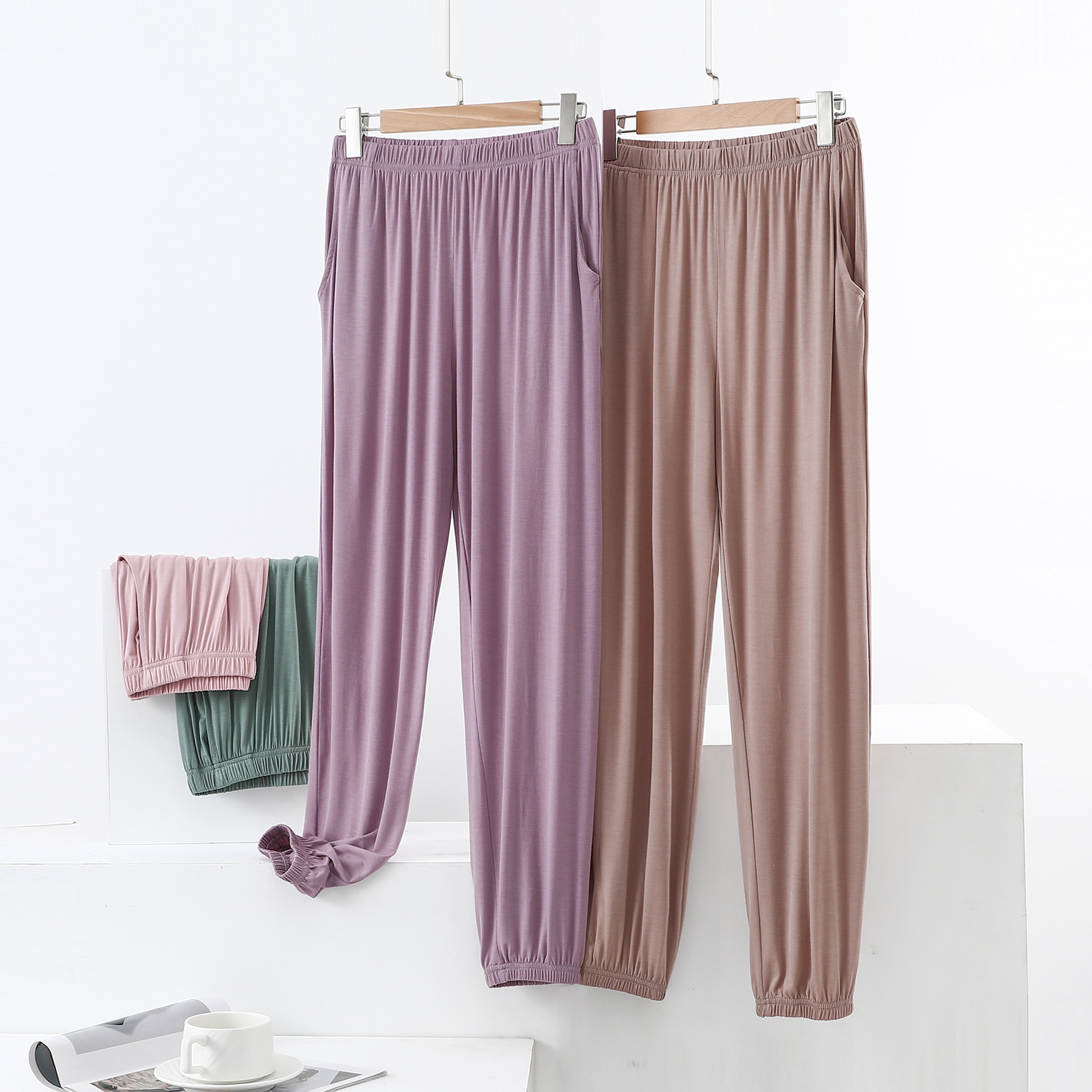 Modal Pajama Pants Leggings Women's Summer Thin Loose Casual Home Pants Soft Dape Home Pants