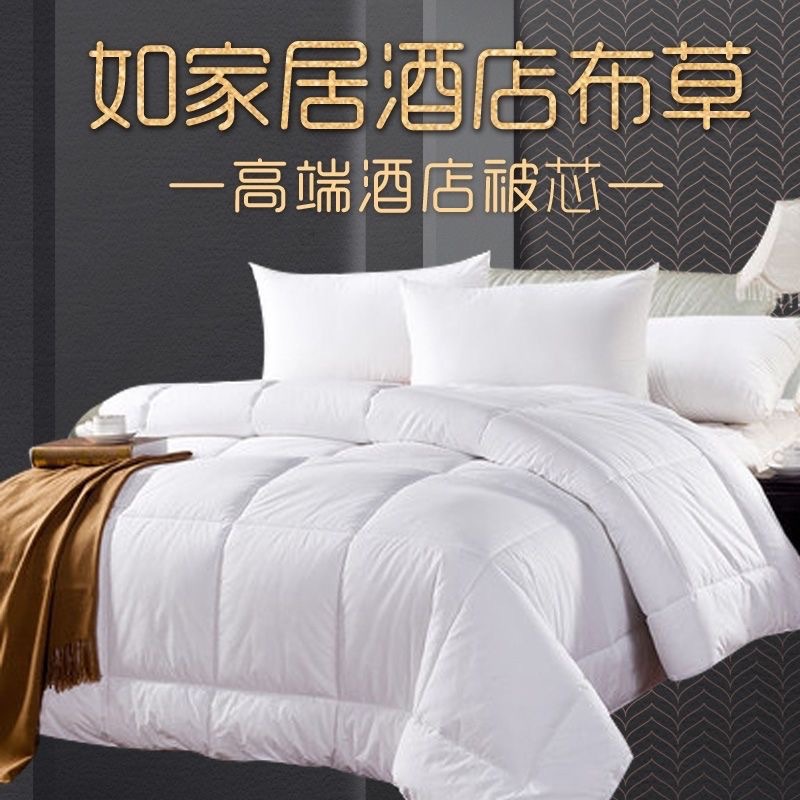 Hotel Homestay Hotel Quilt Core Quilt Sanding Thickened Warm Double Spring Autumn Winter Summer Quilt Feather Silk Cotton Four Seasons