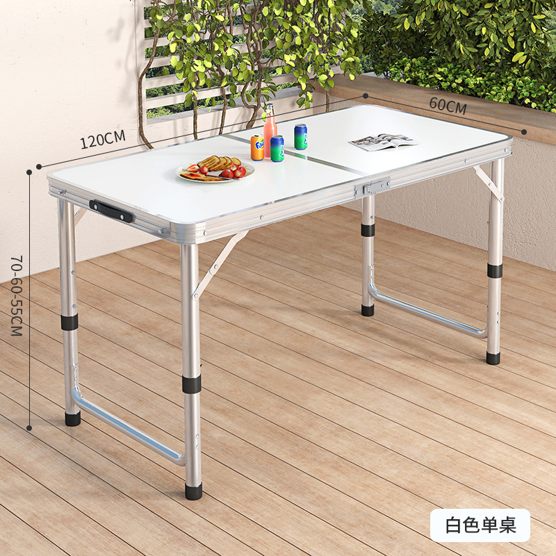 Picture of Outdoor Table Portable Aluminum Alloy Foldable Dining Table Folding Table and Chair Picnic Small Table Stall Table Round Square Tube Table
