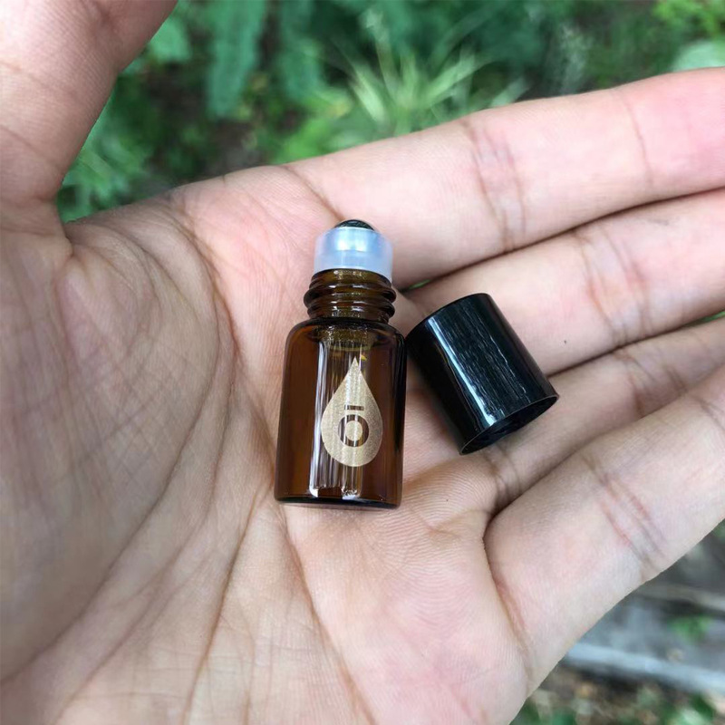 Picture of In-Stock 2ml Brown Roller Bottles, Brown Sample Bottles, Doterra Logo Bottles, Glass Empty Bottles for Cosmetics