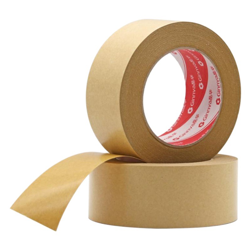 Hot melt Kraft paper tape water-free solid color sealing box packaging tape paper connection sticky paper high-stick Kraft paper