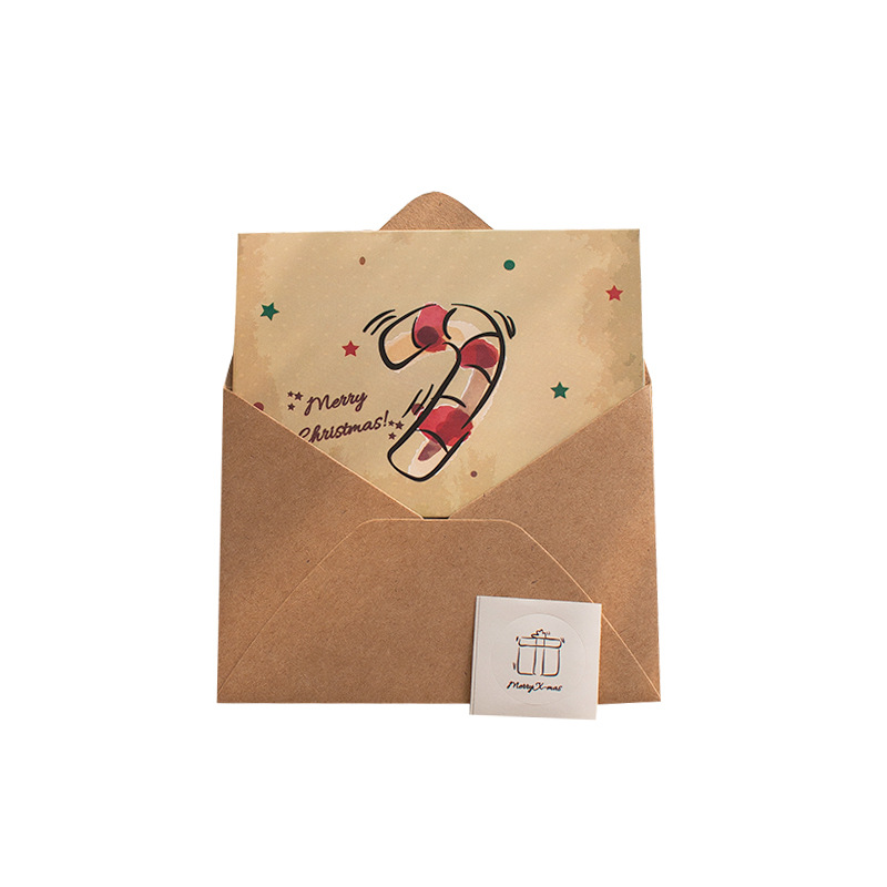 Picture of Senyu Leaf Vintage Christmas Greeting Card suit Blessing Business Confession Christmas Eve Holiday Simple Small Fresh Greeting Card