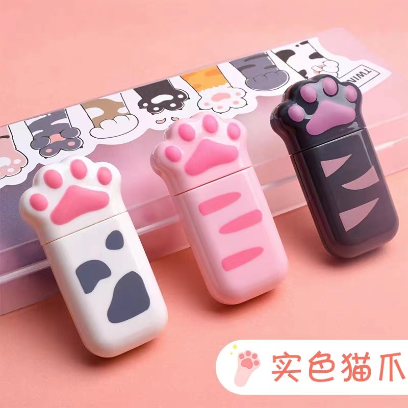 Cute Cat Paw Correction Tape Student Mini Correction Tape Girly Large Capacity Correction Tape Error Correction Tape Stationery Wholesale
