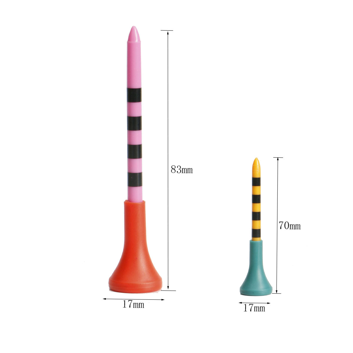 Picture of Golf Nail TEE Plastic Ball Seat 83mm Rubber Cover Soft Rubber Head Cover Serve Golf tee New