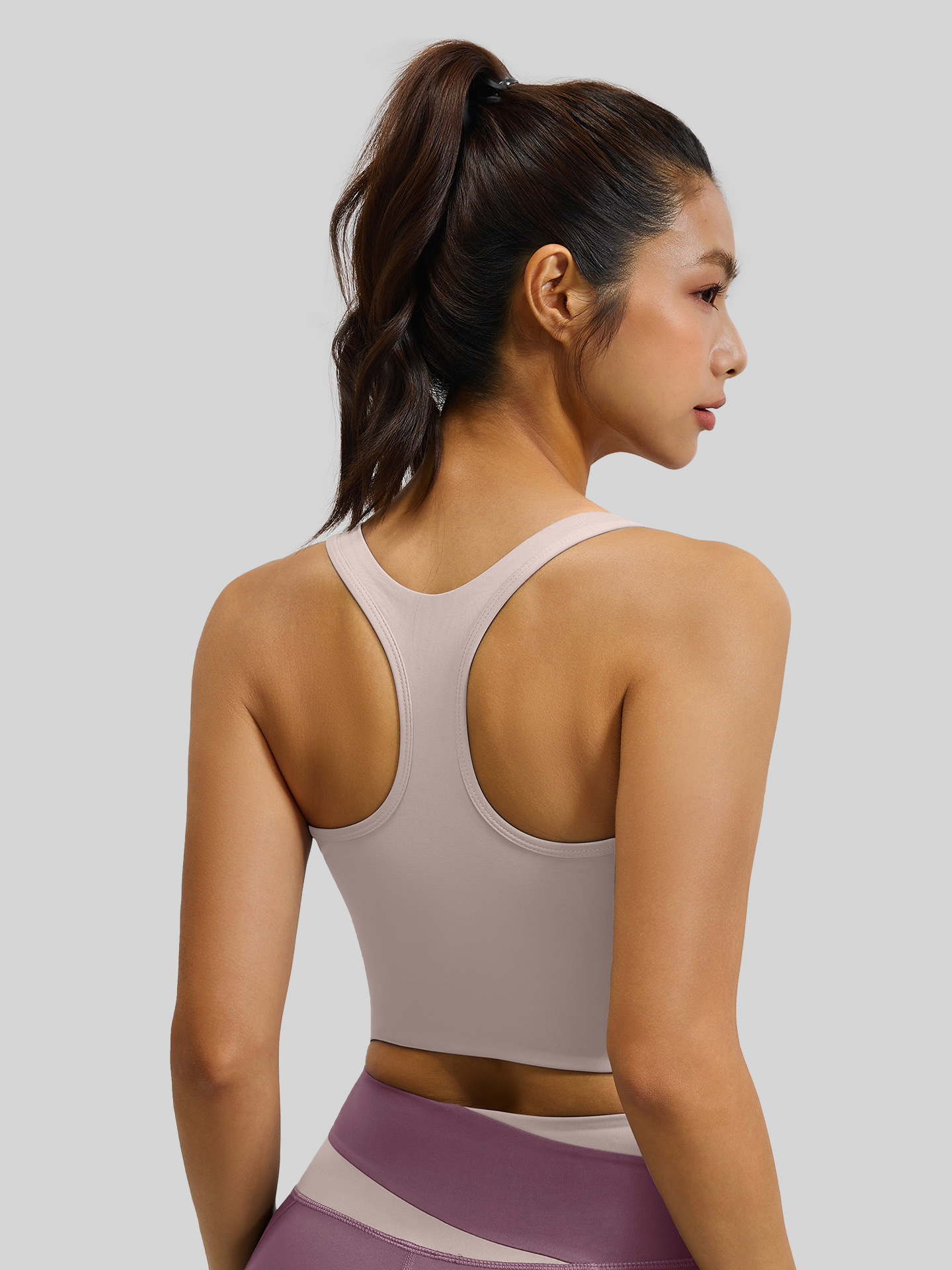 Picture of Juyitang Color-Blocked Sports Bra for Women, High-Intensity Shock-Proof Fitness Vest, Nude-Feeling Beautiful Back Running Yoga Bra