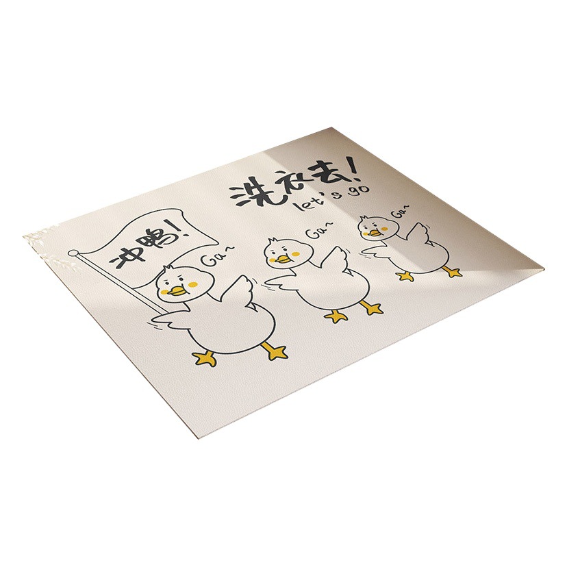 Drum washing machine cover cloth waterproof cover mat leather dust cover cloth refrigerator top mat bedside table mat