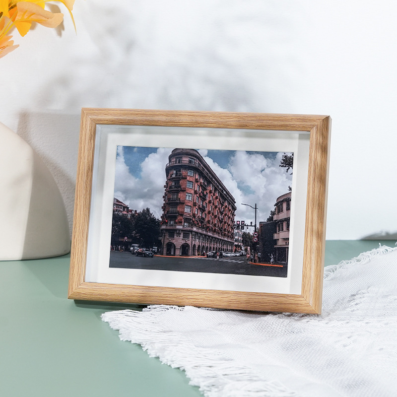 Picture of Three-dimensional 8-inch Hollow Butterfly Decorative Specimen Frame Inspirational Calligraphy Ornaments Wooden Picture Frame 7-inch Hollow Log Photo Frame