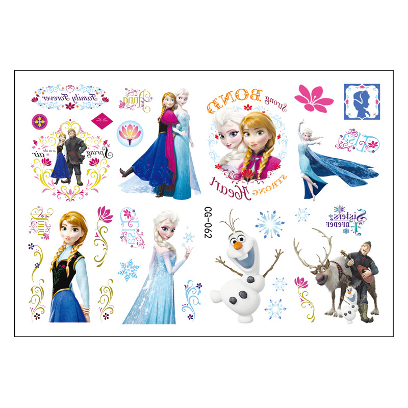 Picture of Frozen Aisha Princess Anna Xuebao Children Tattoo Sticker Birthday Party Tattoo Sticker Water Transfer Sticker