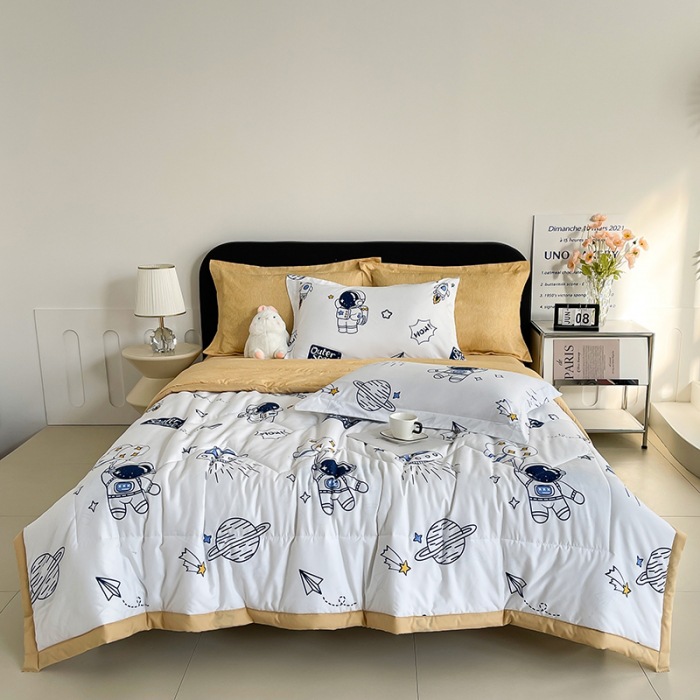 Picture of Air-Conditioning Quilt, Summer Cool Quilt, Thin Single and Double Washed Cotton Summer Quilt, Gift Box, Kidsren's Quilt, Sales Quilt, Machine Washable