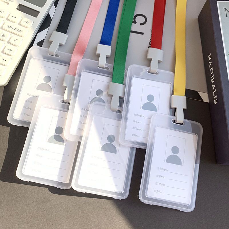 Picture of Transparent Card Holder Flip-type Campus Card Student Meal Card Bus Card Bank Card Access Control Work Factory Card Card Holder