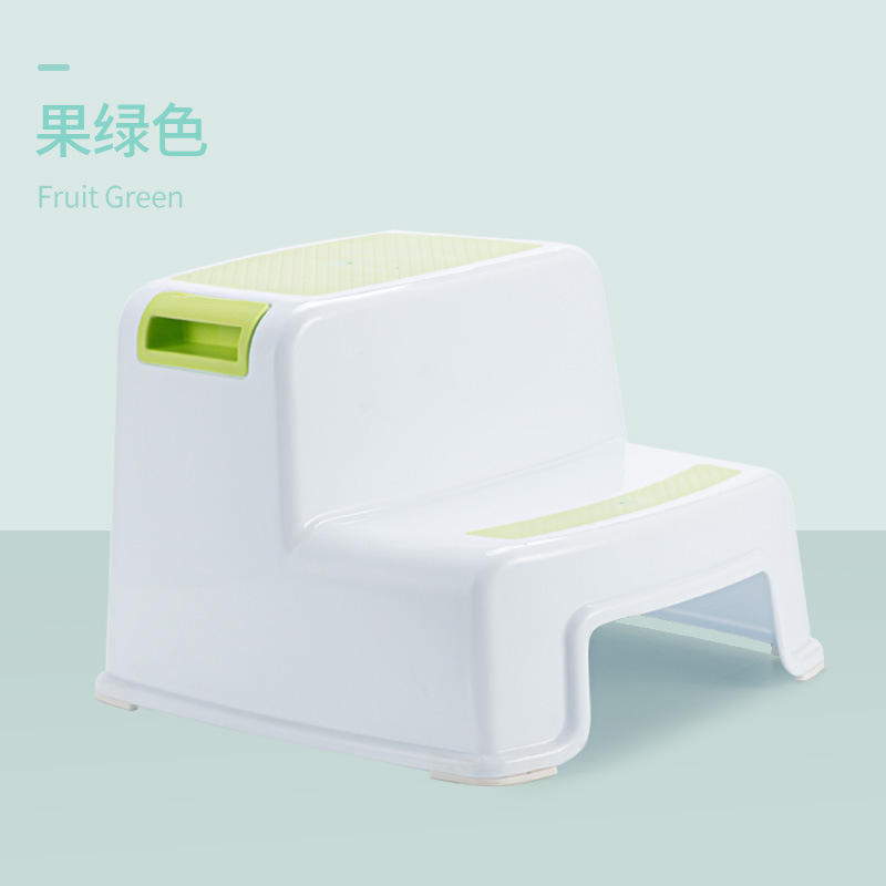 Picture of Double-layer Thickened Children's Foot Stool Baby's Wash Anti-slip Plastic Foot Stool Elevated Step Stool