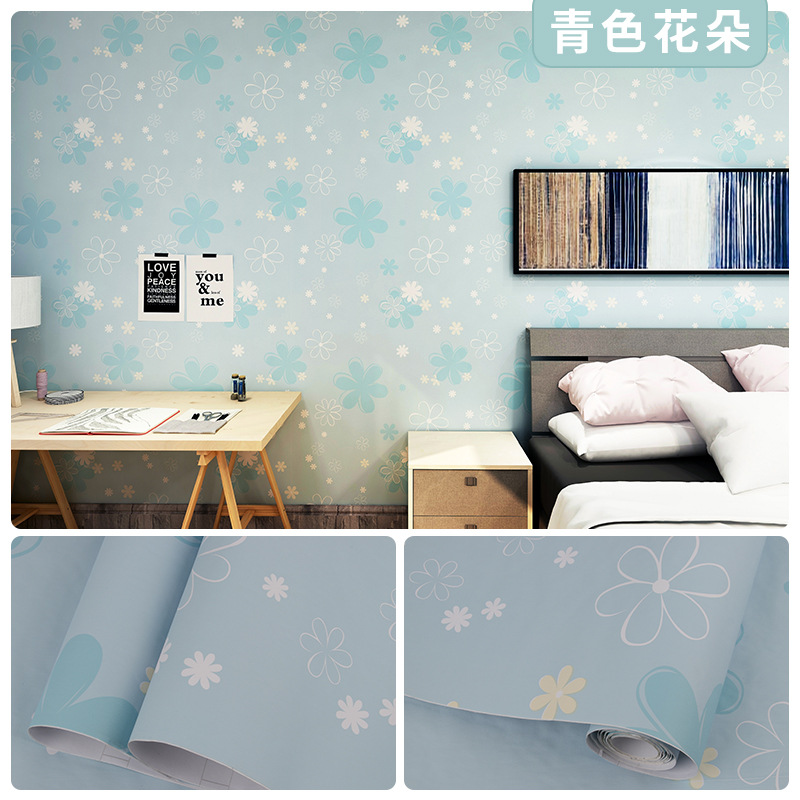 Picture of Wallpaper Self-adhesive Waterproof Moisture-proof Bedroom Background Wall Wallpaper Living Room Bedroom Dormitory Children's Room Cartoon Decorative Wall Stickers