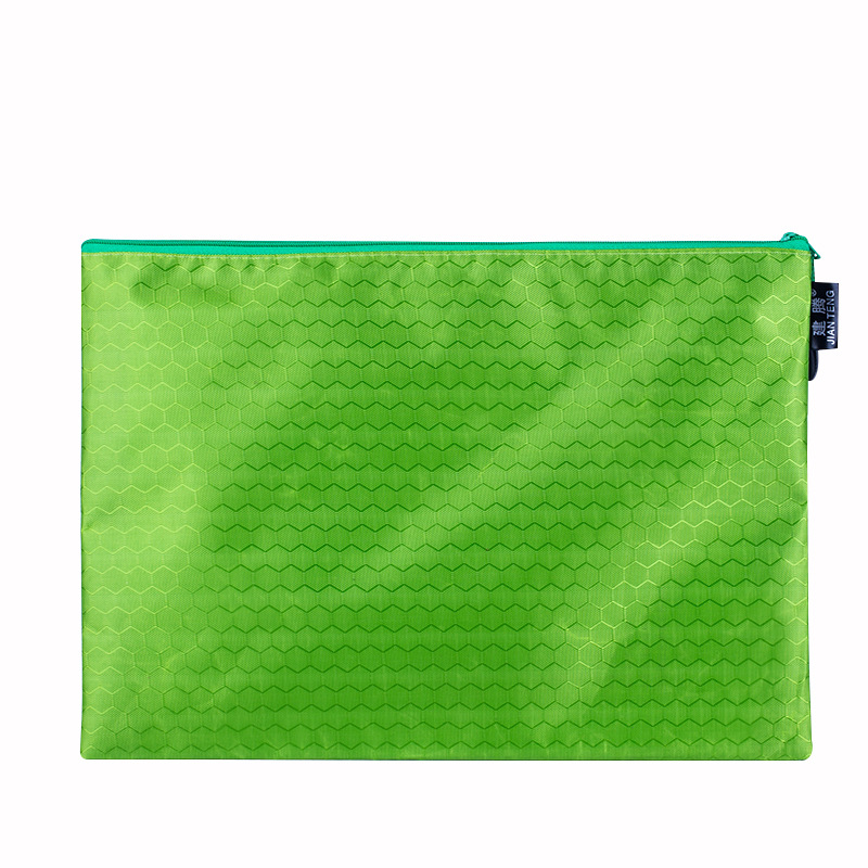 Picture of Jian Teng A4 Football Pattern File Bag Waterproof Thickeneded Canvas Zipper Bag Information Bag Student File Stationery Bag
