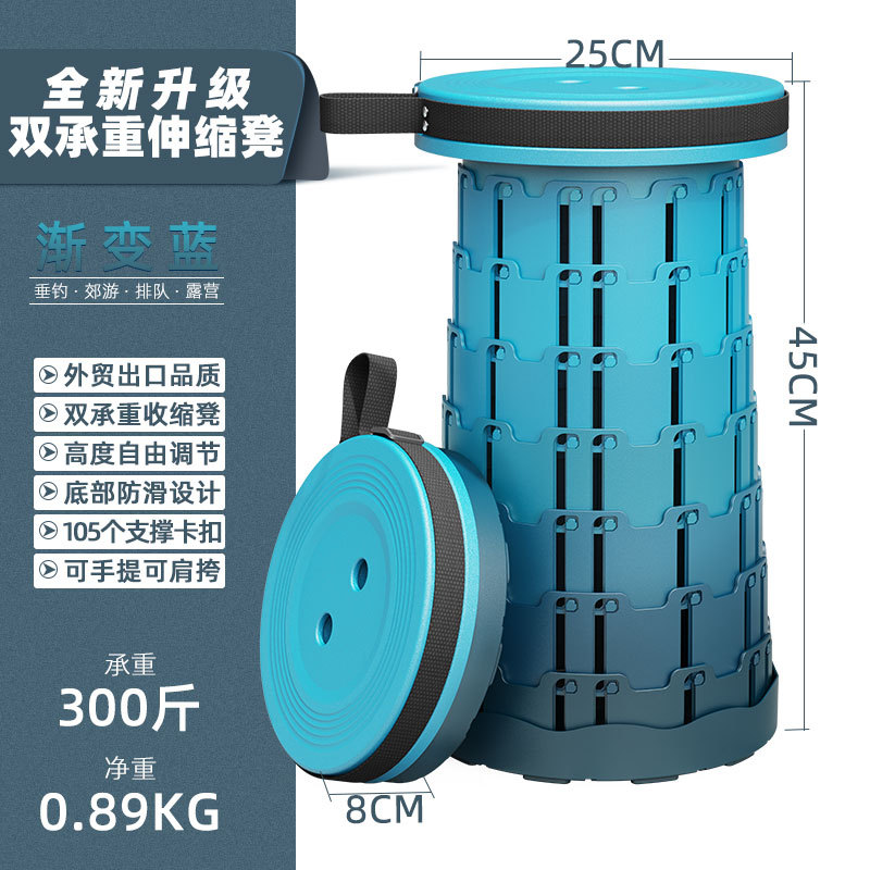 Picture of Traceable Mountain Camping Supplies Outdoor Fishing Chair Queuing Folding Stool Portable Multifunctional Plastic Stretch