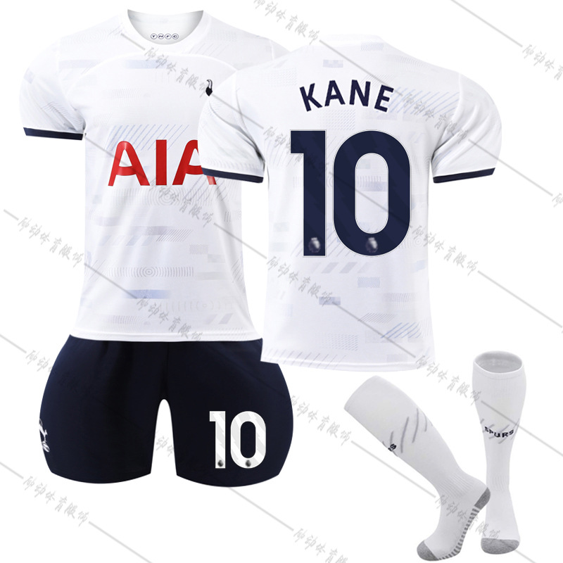 Picture of 2324 Tottenham Hotspur Home No.10 Kane Football Uniform 7 Sun Xingu 17 Romero 9 Richarlison Jersey Socks Suit