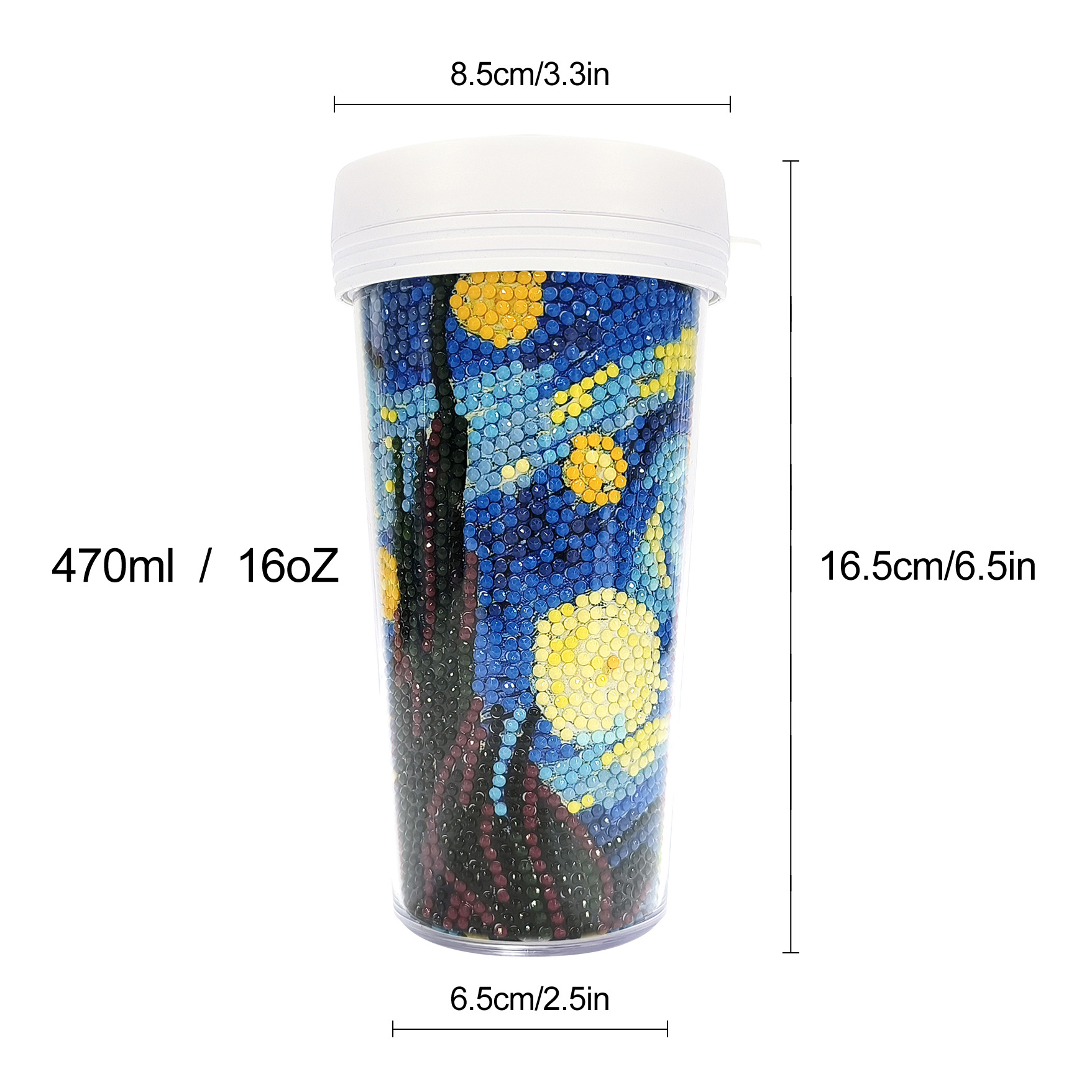 Picture of Diamond Painting Peripherals, New and Unique Cups, Cross-Border Supply, Diamond Stickers, Embroidery, DIY Handmade Full Diamond Creative Decorative Paintings Wholesale