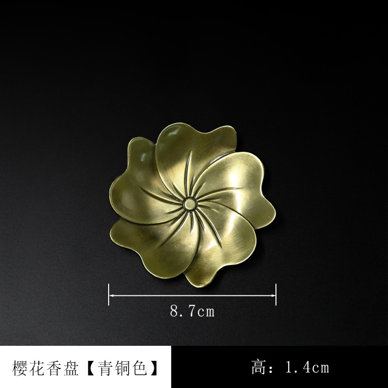 Picture of Alloy porous lotus incense holder Zen thread incense holder household tea set accessories sandalwood burner incense tray