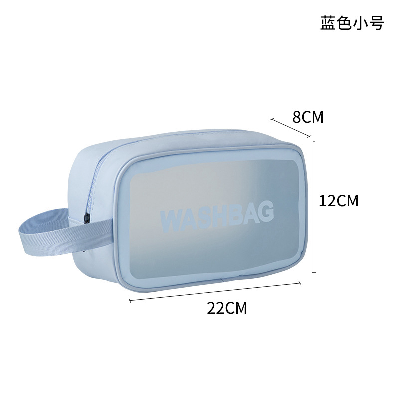 Picture of Waterproof Wash Bag Large Capacity Travel Cosmetic Storage Bag High-grade Sense Portable Transparent PVC Wash Bag for Women