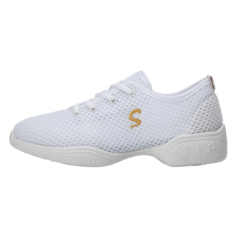 Square Dance Women's Shoes Mesh Breathable Dance Shoes Adult Soft Sole Dance Shoes Sports Sunderman Jazz Shoes Summer