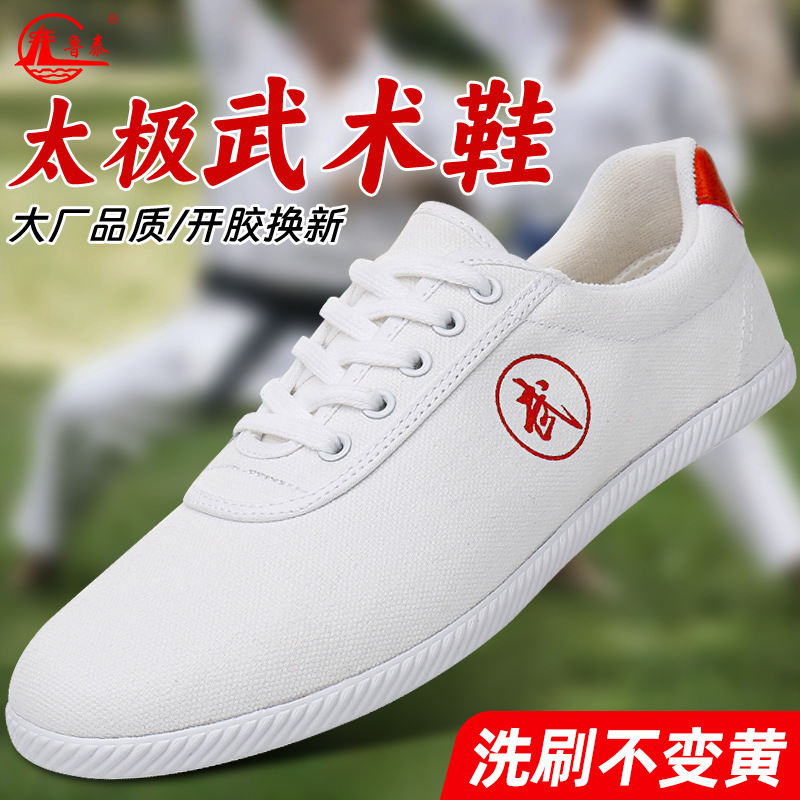 Lutai Martial Arts Training Competition Special Shoes Tai Chi Shoes Men's Eight-Section Brocade Practice Shoes Casual Shoes Canvas Shoes Men's Shoes