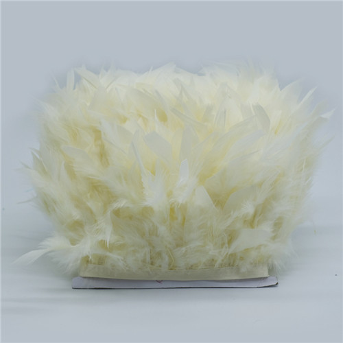 Picture of Turkey Feather Cloth with Flame Edge Feather Lace Wedding Bar Latin Dance Doll Clothing Accessories DIY Feathers