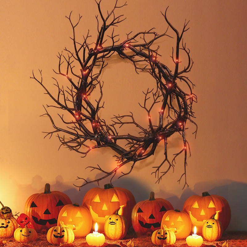 20.23 million holy festival horror night Garland ghost festival bar imitation dried vine branch Garland black dried vine pendant decoration