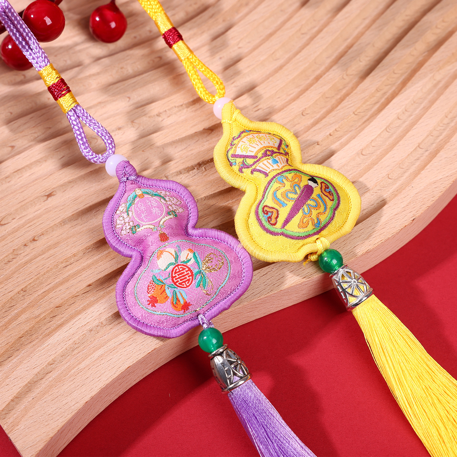 Picture of New Gourd Pendant Sachet Embroidered Small Sachet Carry-on Antique Sachet Gifts Car Bags Hanging Ornaments