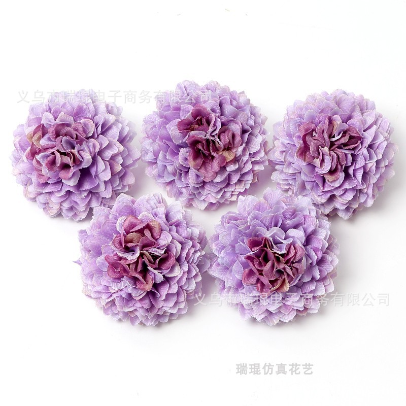 Picture of Purple artificial flower artificial flower silk flower diy handmade wreath headdress hair accessories wedding set
