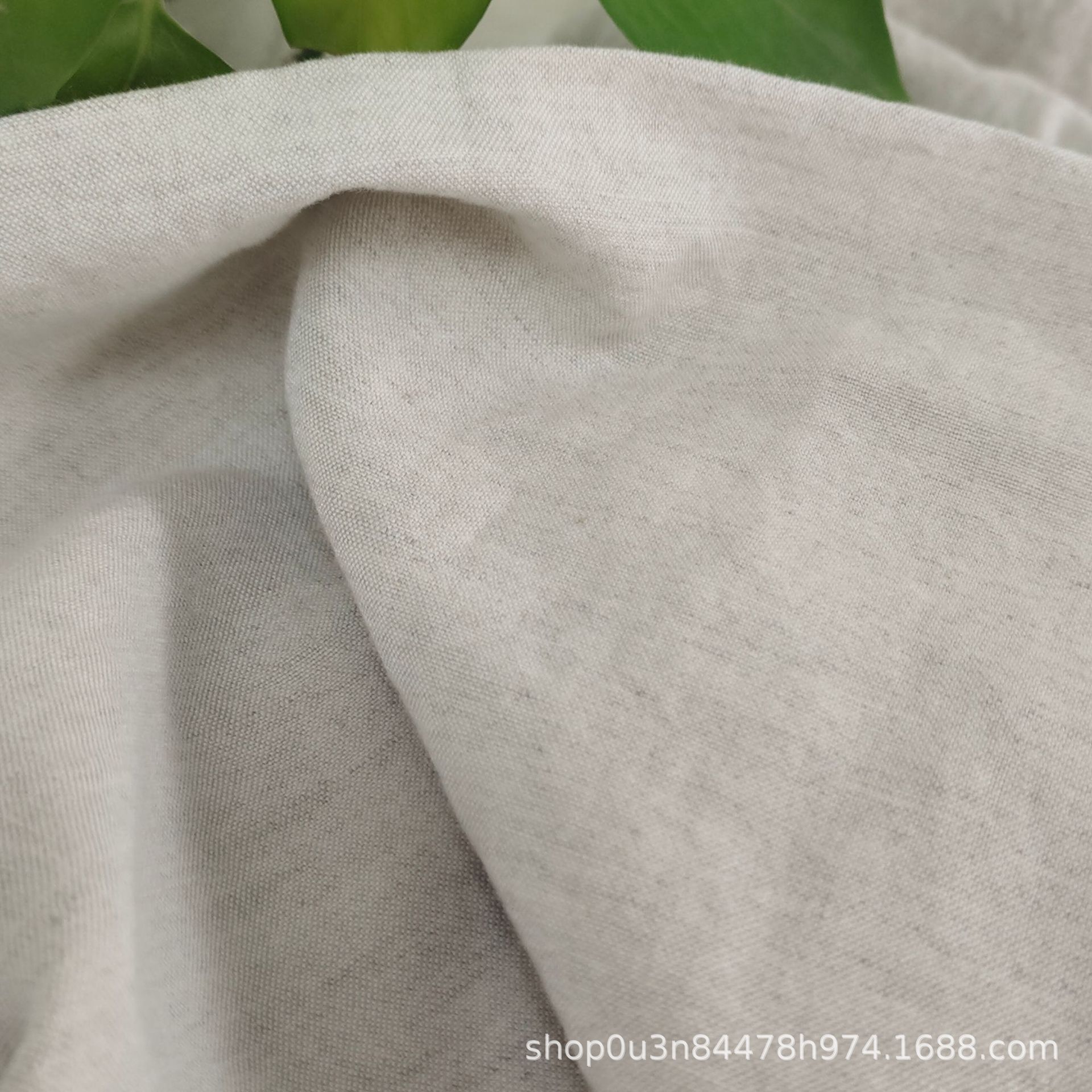 Picture of French Linen Cotton Single Primary Color Enzyme Washed Fabric Linen Cotton Natural Color Sand Washed Bedding Fabric
