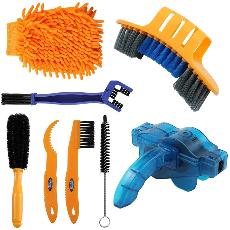 Wholesale mountain bike cleaning suit brush chain washer brush cleaning tools cross-border supply combination suit