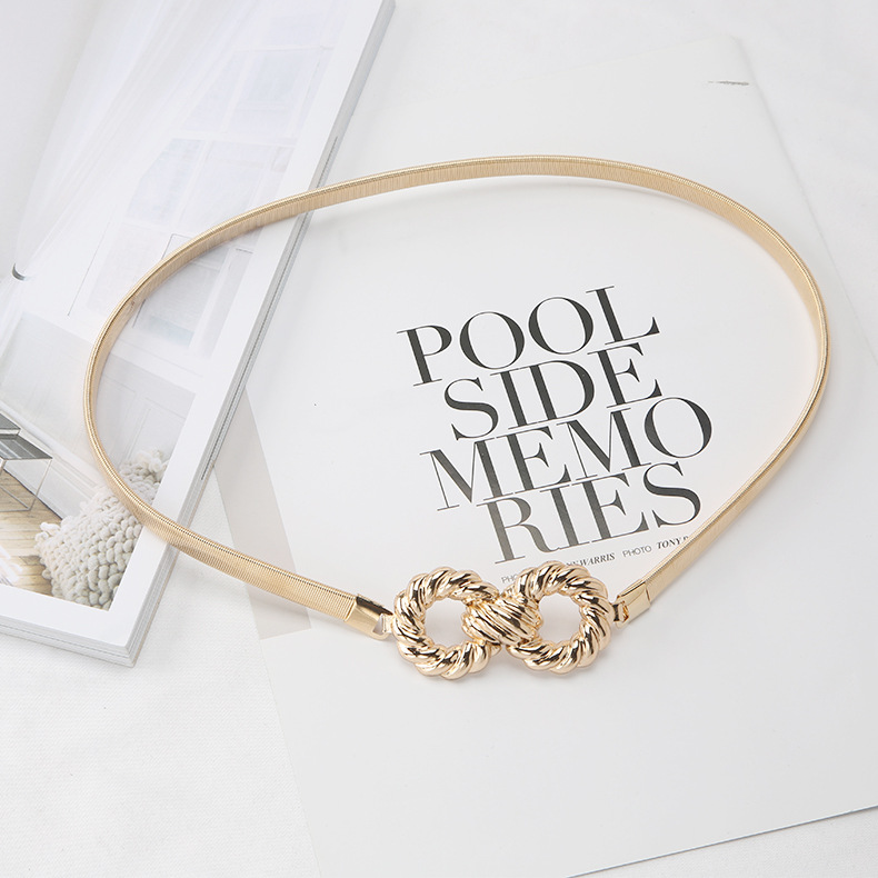 Picture of Metal Spring Belt for Women, Korean Style, Fashionable and Versatile, Dress, Shirt, Sweater, Elastic Waist Chain, Girdle