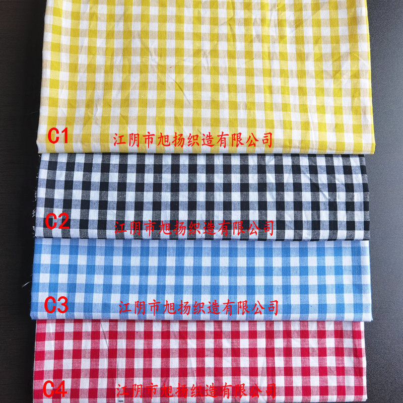 Factory in-stock pure cotton plaid fabric, 21 counts 130 grams yarn-dyed pure cotton fabric, clothing and home wear fabric