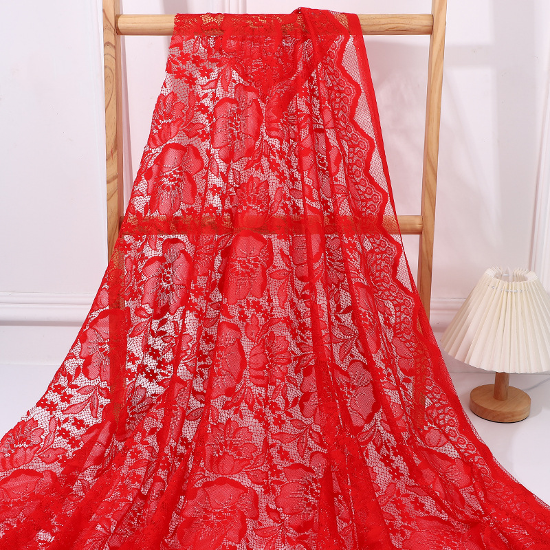 Polyester non-elastic peony flower lace mesh gauze children's clothing mesh gauze skirt fabric women's clothing accessories hollow lace
